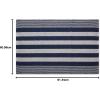 imageDII Woven Rag Rug Collection Recycled Yarn Cabana Stripe 2x3 NaturalNautical Blue