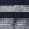 imageDII Woven Rag Rug Collection Recycled Yarn Cabana Stripe 2x3 NaturalNautical Blue
