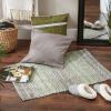 imageDII Woven Rag Rug Collection Recycled Yarn Variegated Rustic Stripe 2x3 GrayArtichoke