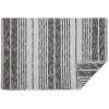 imageDII Woven Rag Rug Collection Recycled Yarn Variegated Rustic Stripe 2x3 GrayBlack