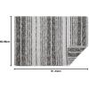 imageDII Woven Rag Rug Collection Recycled Yarn Variegated Rustic Stripe 2x3 GrayBlack