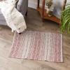 imageDII Woven Rag Rug Collection Recycled Yarn Variegated Rustic Stripe 2x3 GrayCinnamon