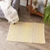 imageDII Woven Rag Rug Collection Recycled Yarn Variegated Rustic Stripe 2x3 GrayHoney Gold