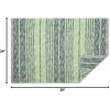 imageDII Woven Rag Rug Collection Recycled Yarn Variegated Rustic Stripe 2x3 GrayHunter Green