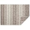 imageDII Woven Rag Rug Collection Recycled Yarn Variegated Rustic Stripe 2x3 GrayLeather Brown