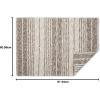 imageDII Woven Rag Rug Collection Recycled Yarn Variegated Rustic Stripe 2x3 GrayLeather Brown
