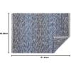 imageDII Woven Rag Rug Collection Recycled Yarn Variegated Rustic Stripe 2x3 GrayNautical Blue
