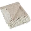 imageDII Herringbone Striped Collection Cotton Throw Blanket 50x60 AquaStone