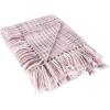 imageDII Textured Modern Varigated Acrylic Woven Throw 50x60Inch BlushBlush