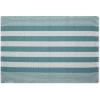 imageDII Woven Rag Rug Collection Recycled Yarn Cabana Stripe 2x3 NaturalSmoke Blue