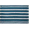 imageDII Woven Rag Rug Collection Recycled Yarn Cabana Stripe 2x3 NaturalTeal