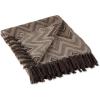 imageDII Zig Zag Throw Collection Statement Blanket 50x60 StoneStone