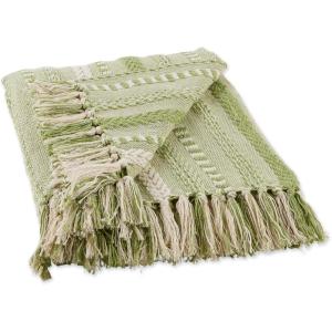 imageDII Braided Striped Decorative Throw Blanket 50x60 ArtichokeAntique Green