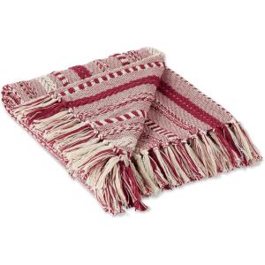 imageDII Braided Striped Decorative Throw Blanket 50x60 ArtichokeBarn Red