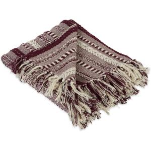 imageDII Braided Striped Decorative Throw Blanket 50x60 ArtichokeBlackberry