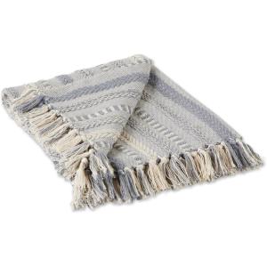 imageDII Braided Striped Decorative Throw Blanket 50x60 ArtichokeGray