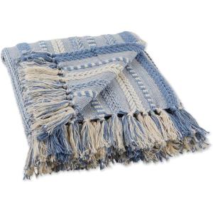 imageDII Braided Striped Decorative Throw Blanket 50x60 ArtichokeStonewash Blue