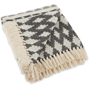 imageDII California Casual Colby Southwest Woven Throw Dark Brown ampamp Stone 50x60Black  Gray