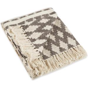 imageDII California Casual Colby Southwest Woven Throw Dark Brown ampamp Stone 50x60Dark Brown  Stone