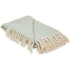 imageDII Chevron Throw Collection Handloomed Cotton 50x60 EggplantJadeite