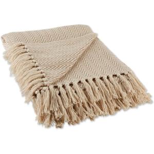 imageDII Chevron Throw Collection Handloomed Cotton 50x60 EggplantStone