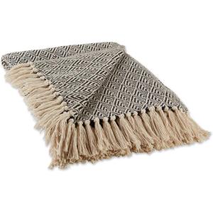 imageDII Diamond Throw Collection Cotton Woven 50x60 ArtichokeBlack