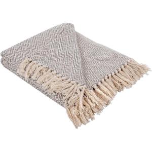 imageDII Diamond Throw Collection Cotton Woven 50x60 ArtichokeGray