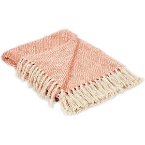 imageDII Diamond Throw Collection Cotton Woven 50x60 ArtichokeSpice