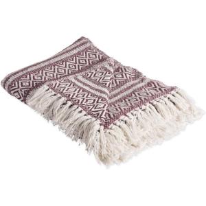 imageDII Global Diamond Stripe Woven Throw 50x60Inch StoneBlackberry