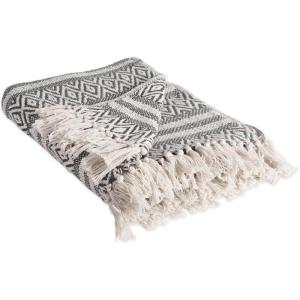 imageDII Global Diamond Stripe Woven Throw 50x60Inch StoneMineral