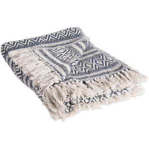 imageDII Global Diamond Stripe Woven Throw 50x60Inch StoneNavy