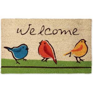 imageDII Natural Coir Doormat Outdoor Welcome Mat 17x29 Cabana StripesFor the Birds