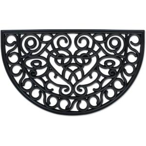 imageDII Rubber Doormats Collection All Weather 18x30 Welcome Half MoonIron Heart