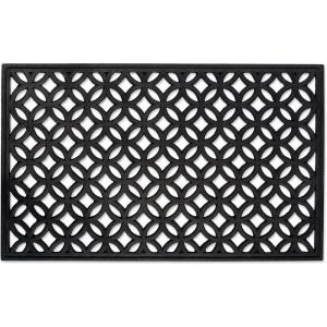 imageDII Rubber Doormats Collection All Weather 18x30 Welcome Half MoonLattice