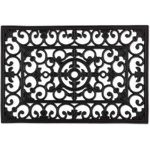 imageDII Rubber Doormats Collection All Weather 18x30 Welcome Half MoonNatural Wrought Iron