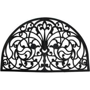 imageDII Rubber Doormats Collection All Weather 18x30 Welcome Half MoonWrought Iron Half Round