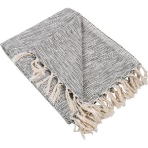 imageDII Rustic Farmhouse Throw Blanket with Decorative Tassels Use for Chair Couch Bed Picnic Camping Beach ampamp Just Staying Cozy at Home 50 x 60 Variegated BrownBlack