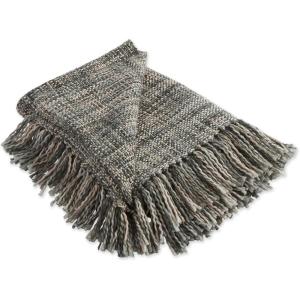 imageDII Textured Modern Varigated Acrylic Woven Throw 50x60Inch BlushGray