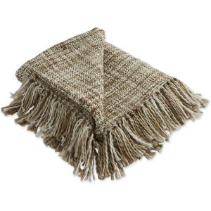 imageDII Textured Modern Varigated Acrylic Woven Throw 50x60Inch BlushStone
