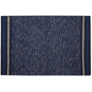 imageDII Variegated Recycled Yarn Modern Edge Stripe 2x3 StoneNautical Blue