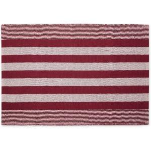 imageDII Woven Rag Rug Collection Recycled Yarn Cabana Stripe 2x3 NaturalBarn Red