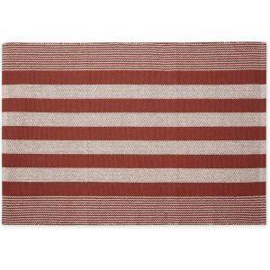 imageDII Woven Rag Rug Collection Recycled Yarn Cabana Stripe 2x3 NaturalCinnamon