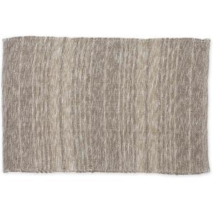 imageDII Woven Rag Rug Collection Recycled Yarn Variegated Rustic Stripe 2x3 GrayBrown
