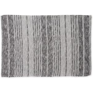 imageDII Woven Rag Rug Collection Recycled Yarn Variegated Rustic Stripe 2x3 GrayGrey