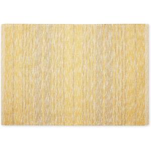 imageDII Woven Rag Rug Collection Recycled Yarn Variegated Rustic Stripe 2x3 GrayHoney Gold