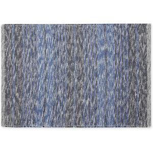 imageDII Woven Rag Rug Collection Recycled Yarn Variegated Rustic Stripe 2x3 GrayNautical Blue