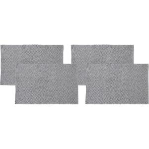 imageDII Woven Recycled Yarn Rag Rug Collection Miniature Diamonds 2x3 StoneDiamond Gray