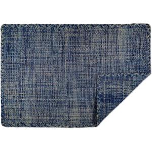 imageDII Woven Rugs Collection HandLoomed 2x3 Navy Blue DiamondVariegated Blue