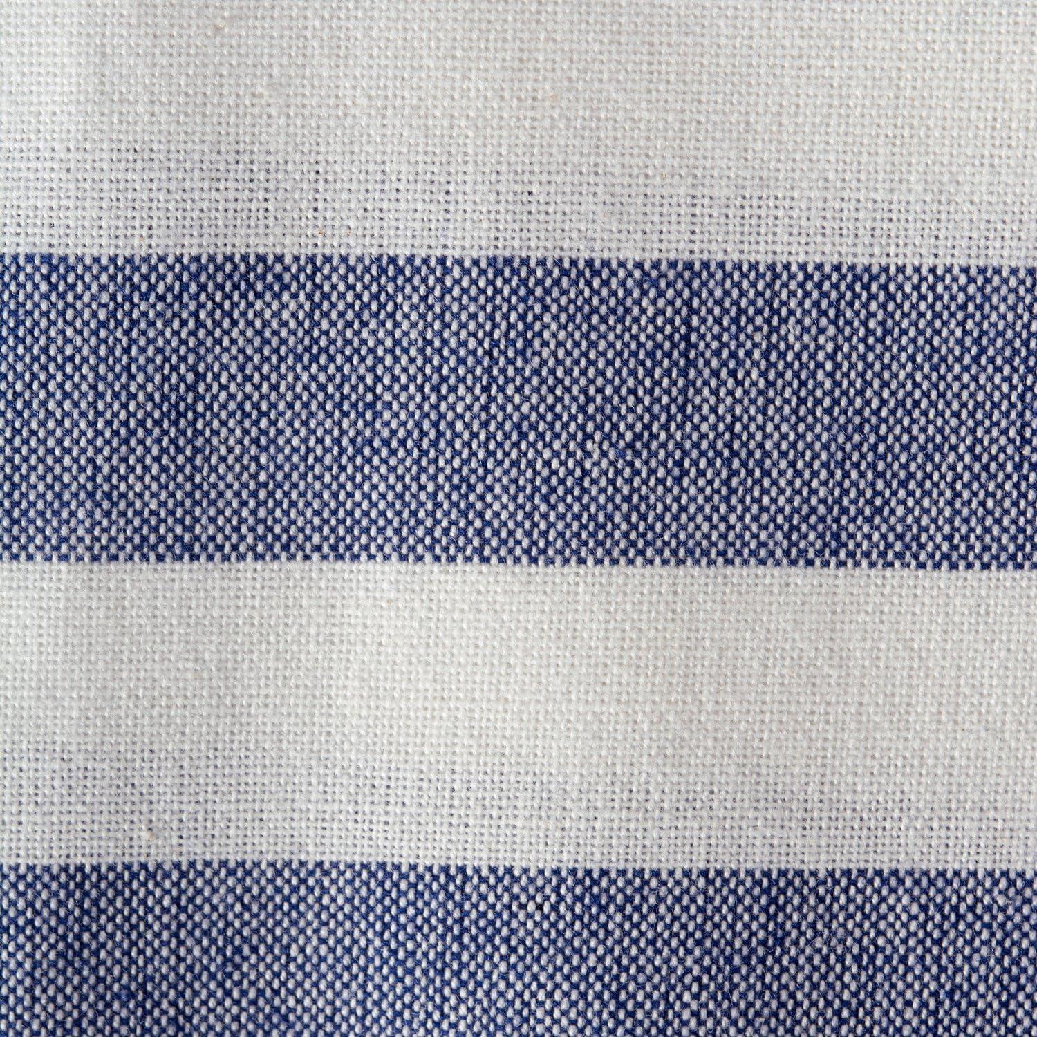 image100 Cotton Soft ampamp Absorbent Decorative Turkish Fouta Towel with Twisted Fringe for Home Beach Pool or Dcor Use As Blanket or Throw  Coral StripeNautical Blue