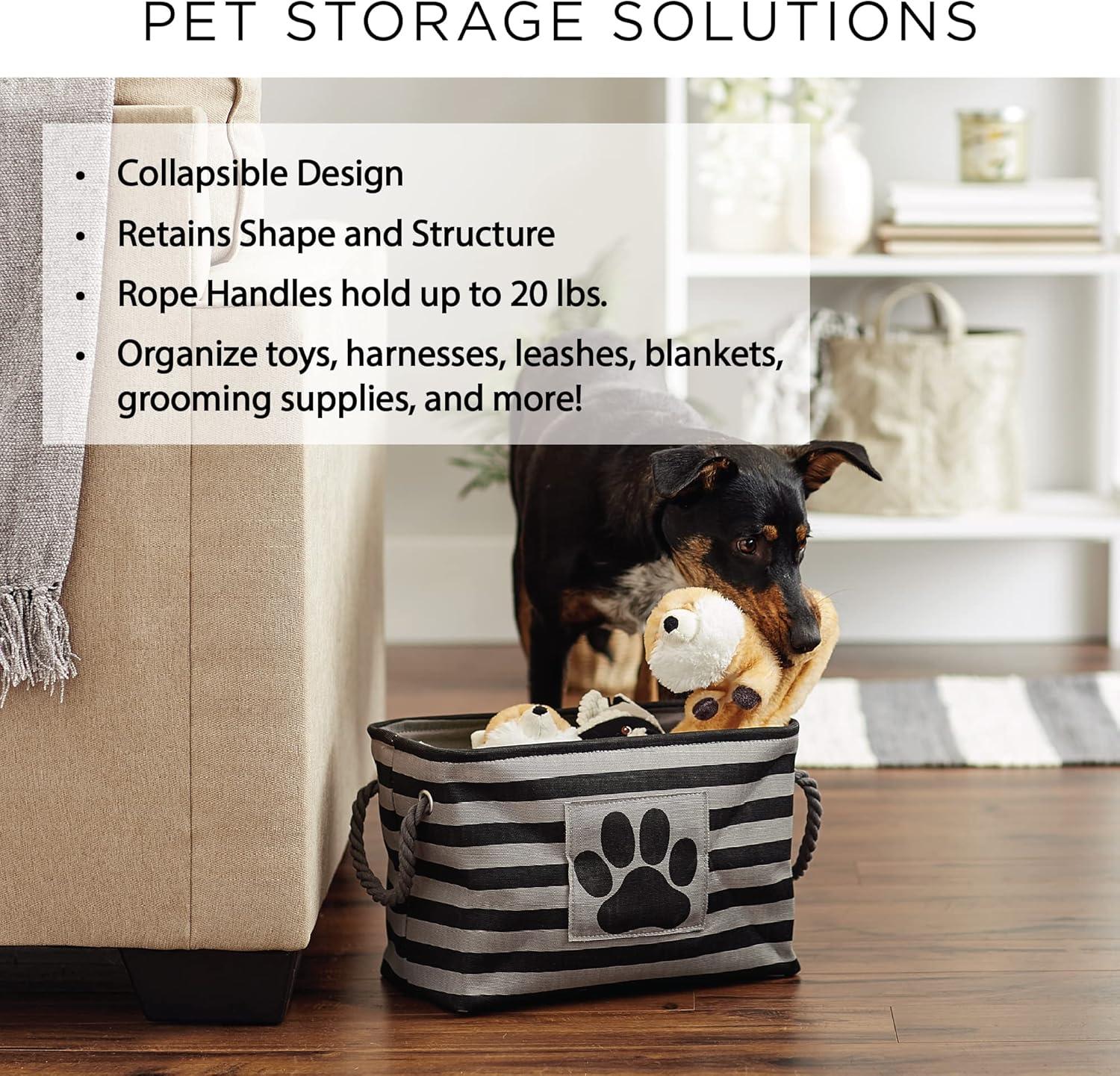 imageBone Dry Pet Storage Collection Lattice Paw Print Small Round WhiteAquaAqua